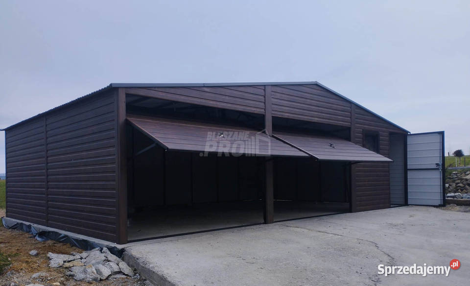 Garaż blaszany 9x6 2x Brama uchylna drzwi okno Słupsk sprzedam