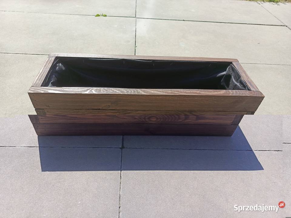Donica drewniana EKO Ciemny Dąb różne rozmiary Donice Rzeszów