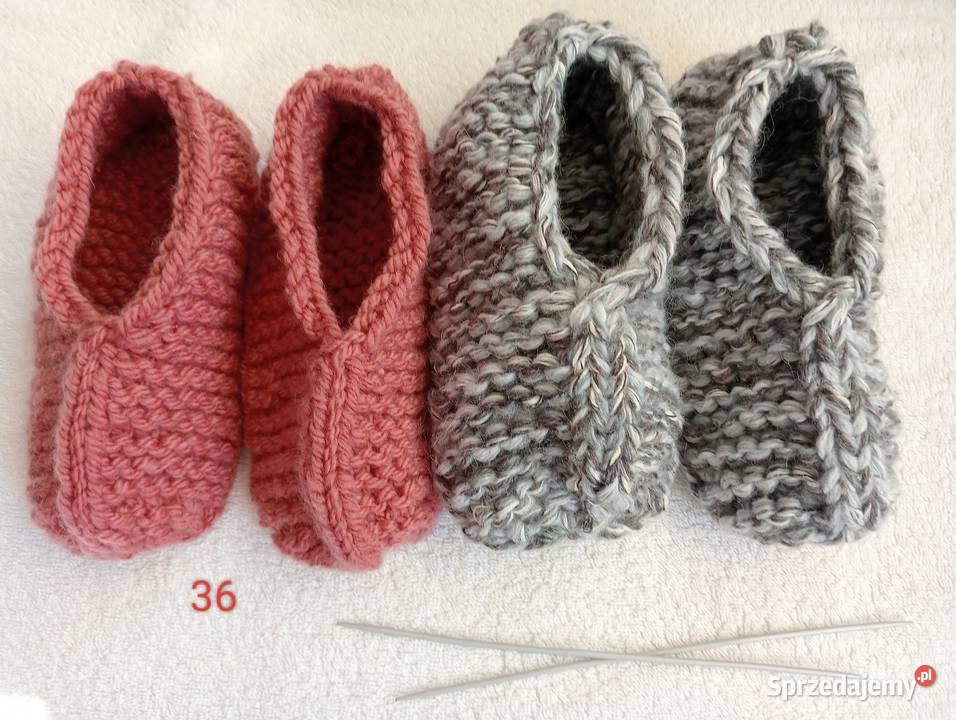 Kapcie wełna włóczka 3638 Złotów