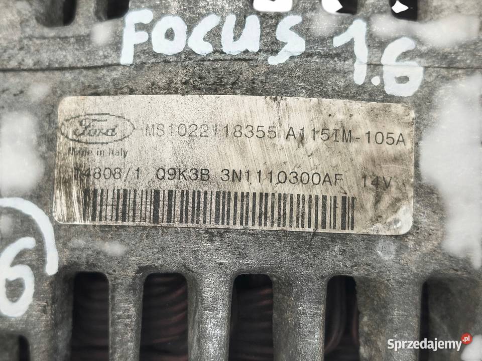 ALTERNATOR Ford Focus MK2 Fiesta 14 16 105A lubelskie Chełm