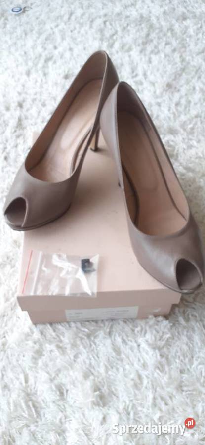 Eleganckie skórzane czółenka r 40 bez palców 25.5cm