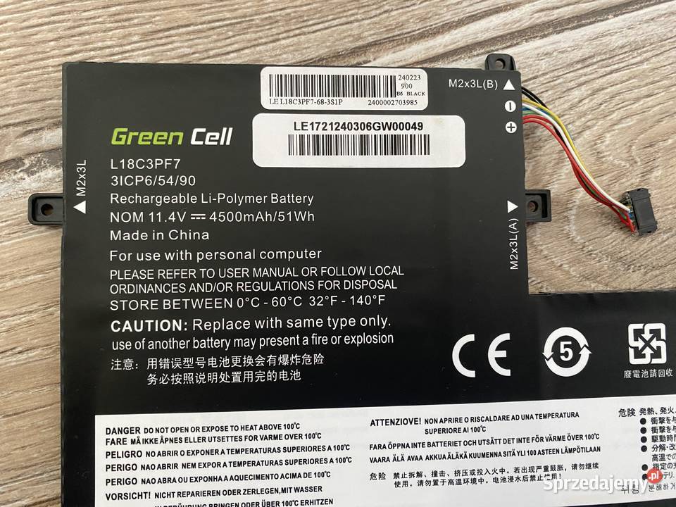 Bateria Green Cell L18C3PF6 L18C3PF7 L18L3PF3 Sosnowiec