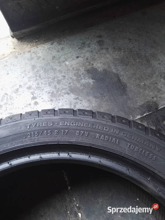 21545 R 17 CONTINENTAL SportContact 2 87 V 5 mm Kamień Pomorski sprzedam