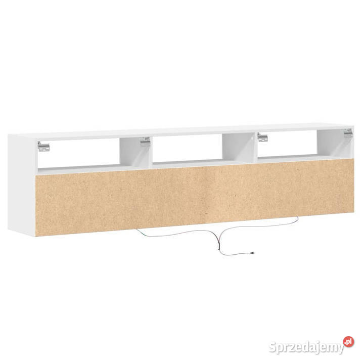 Ścienna szafka pod TV z LED biała 180x31x45 Warszawa