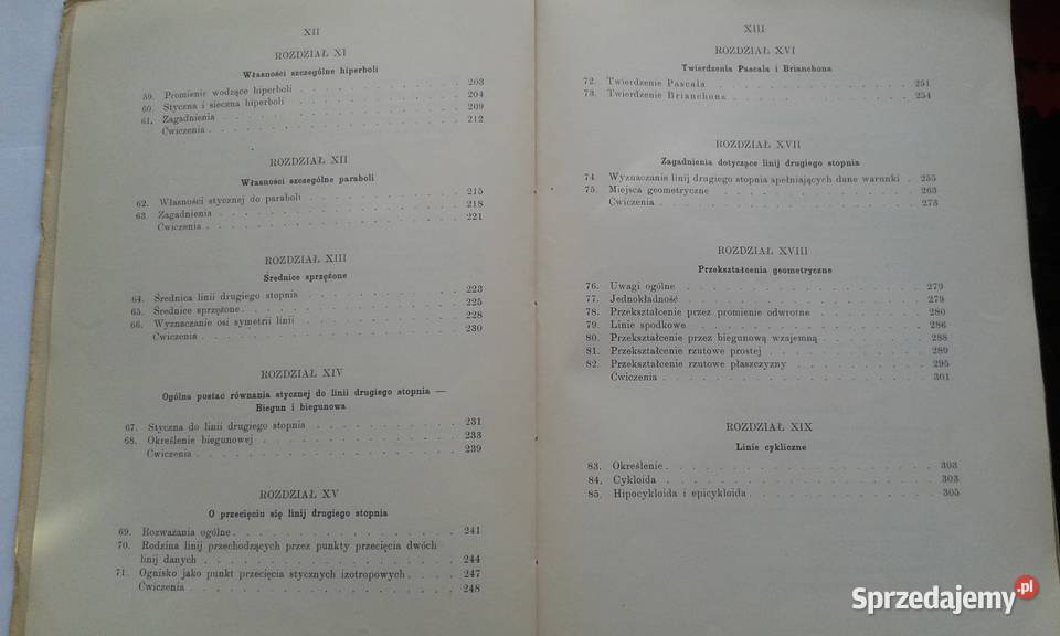 Geometria analityczna Witold Pogorzelski pomorskie sprzedam