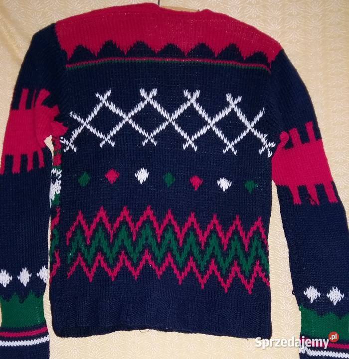 Sweter robiony ręcznie na drutach MAnilana Łódź