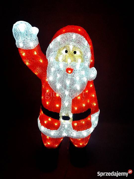 figurka DUŻY akrylowy mikołaj 85 świecąca ozdoba Kielce sprzedam