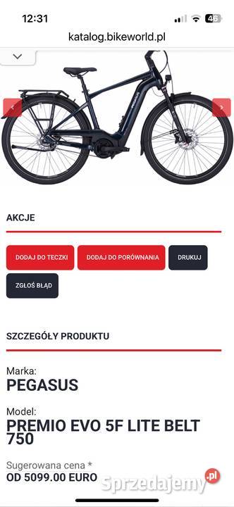 60 Pegasus Premio Evo 5F nowy rower elektryczny Nakło Śląskie