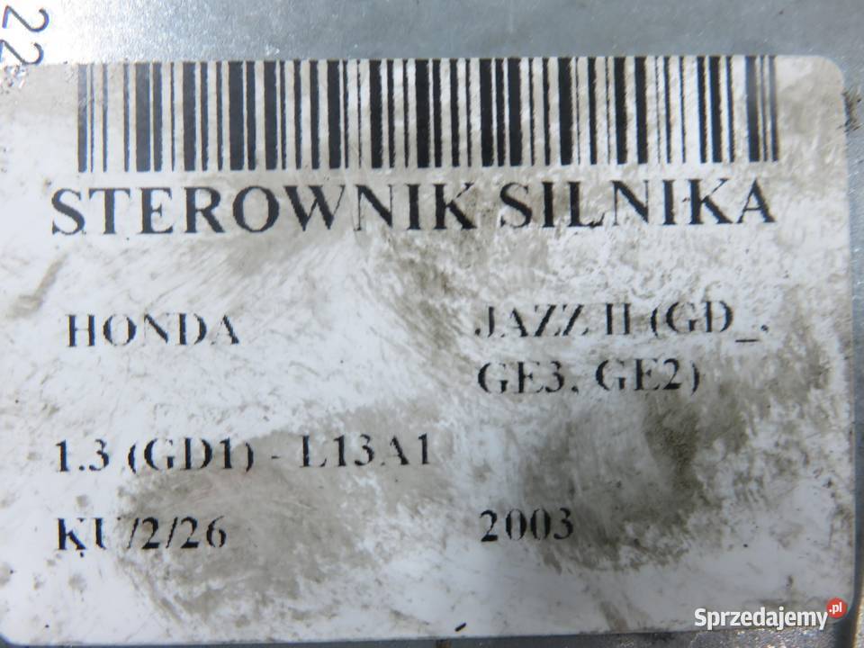 STEROWNIK HONDA JAZZ II 13 0261207983 Komputery małopolskie
