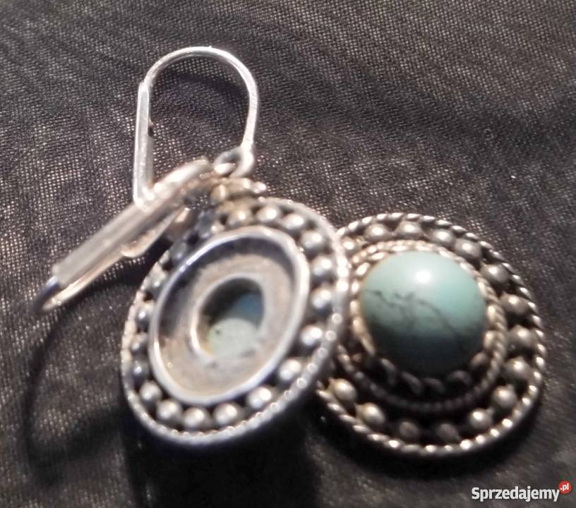 STARE kolczyki z turkusami Pozostałe Kraków