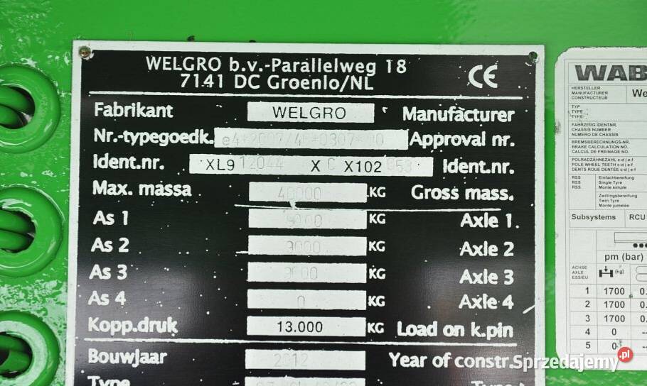 Naczepa do przewozu paszy cysterna Heitling 3 więcej niż 2 Warszawa
