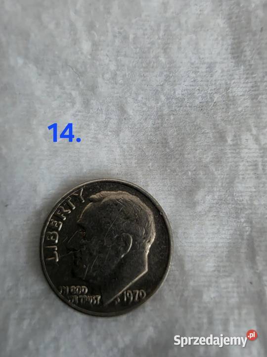 Moneta dime z roku 1980 Poznań