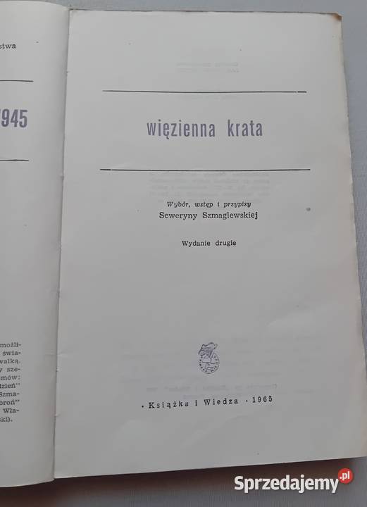 Antologia pamięci 19391945 Więzienna krata KiW