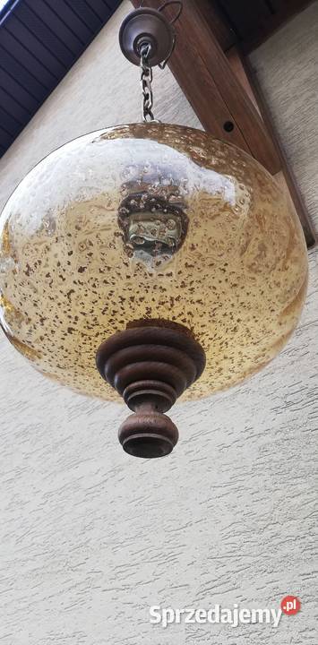 Lampa sufitowa stylowa żyrandol szklany klosz mazowieckie Garwolin