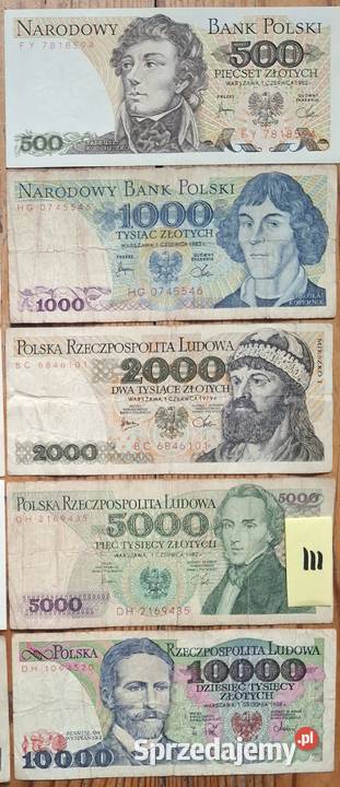 Zestaw Banknotów PRL III śląskie Gliwice
