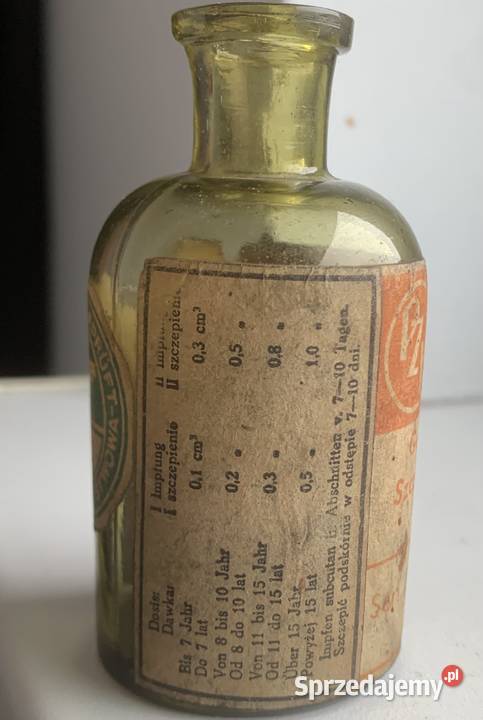 Warszawa 1943 butelka szczepionce durowa łódzkie