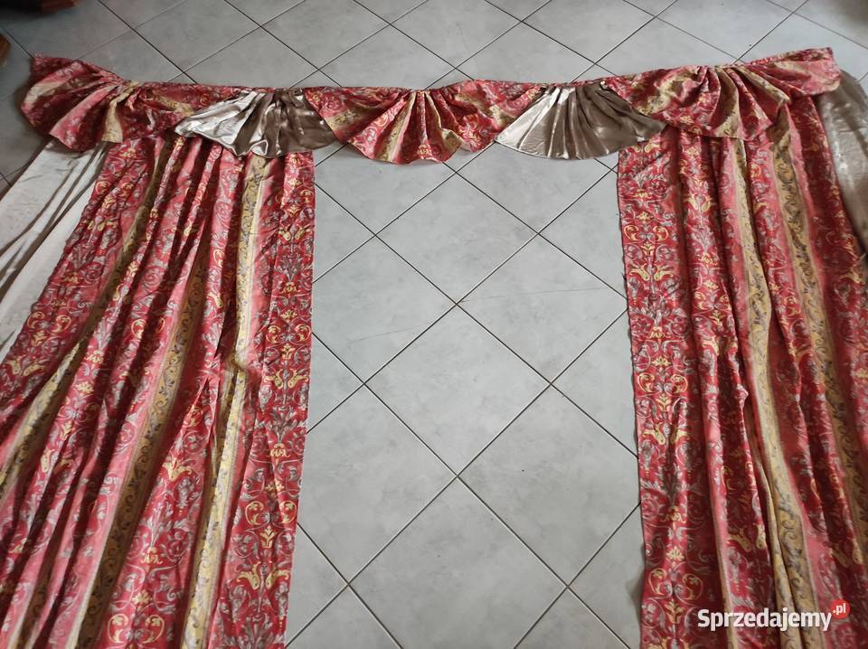 luksusowe eleganckie zasłony story lambrekin