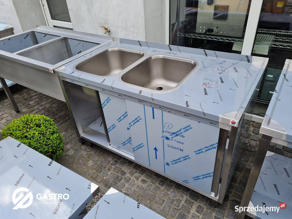 Zlew gastronomiczny 2 komorowy 120x60x85 Meble wielkopolskie Ostrów Wielkopolski