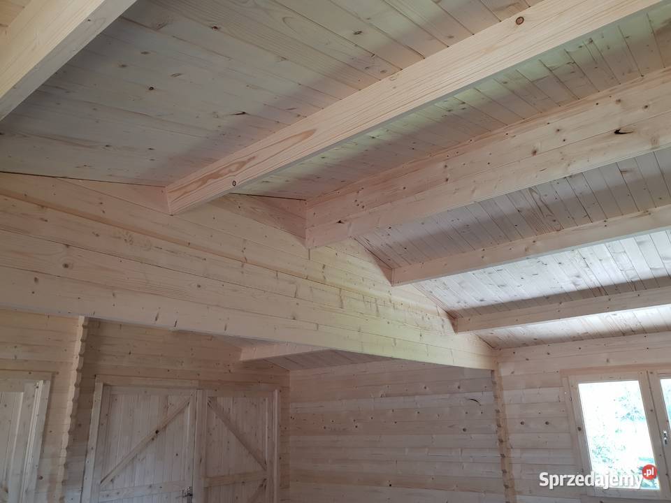 Drewniany garaż dwustanowiskowy Mrągowo