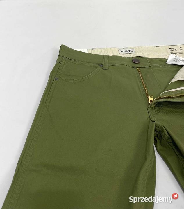 Spodnie męskie Wrangler Greensboro 803 Olive W31 zielony Gdańsk