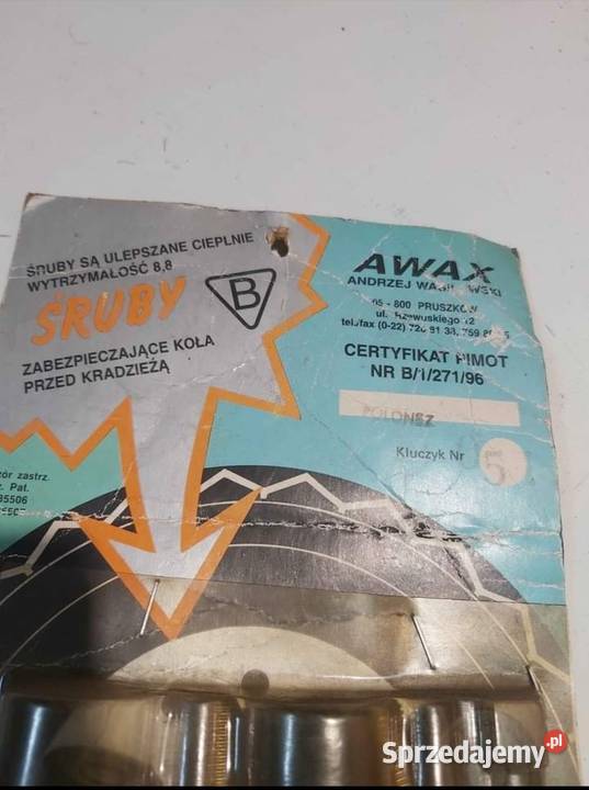 Śruby antykradzieżowe do kół polonez caro Nowy Odrowążek
