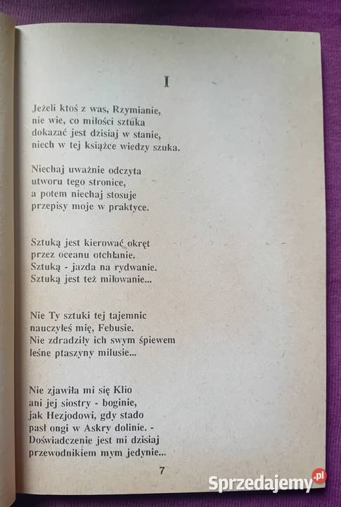 Owidiusz Sztuka kochania Wyd Zamek 1989 r