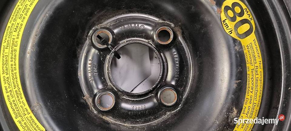 KOŁO DOJAZDOWE VOLKSWAGEN POLO 4X100 POLO LUPO Lipno