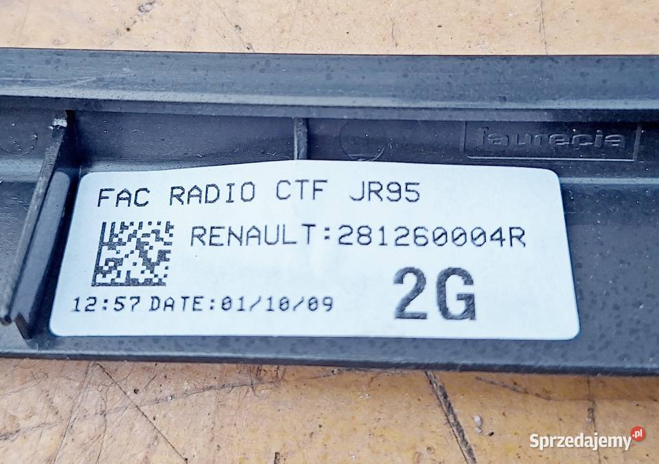 RENAULT SCNIC III OSŁONA RAMKA RADIA 281260001R mazowieckie Radom