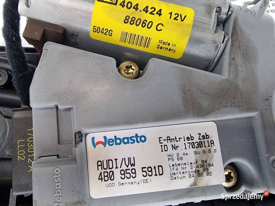 SZYBERDACH AUDI A4 B6 8E0877255B Lipno sprzedam