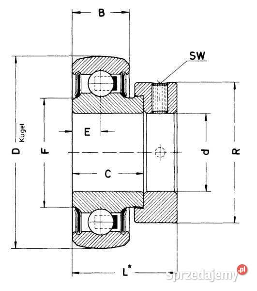 Wkład łożyska 50x90x437 SKF XGGRAE50NPPB Kamionna
