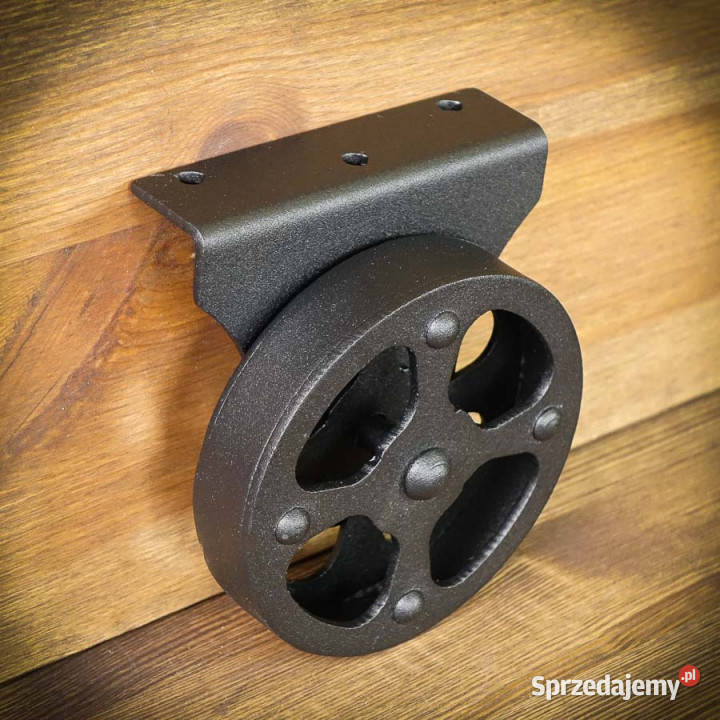 Kółko meblowe przelotowe TADEK 120 mm CZARNE świętokrzyskie