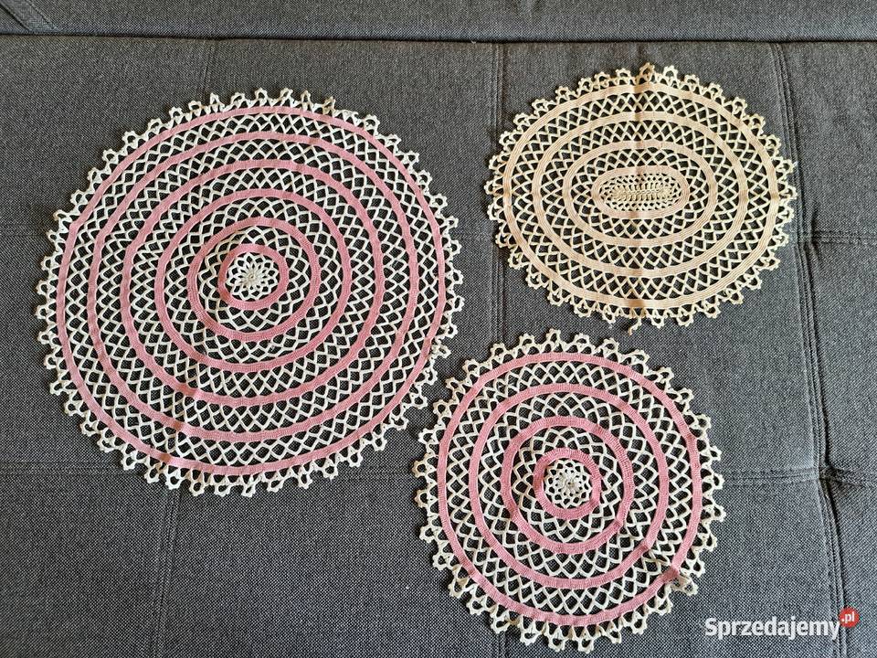 serwetki szydełkowe zestaw 5 Serwety i serwetki Łódź sprzedam