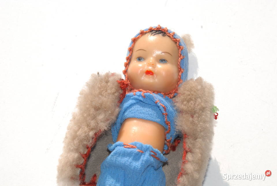 Stara zabawka lalka miniaturowa mini unikat Cieszyn