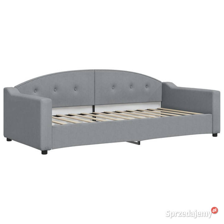 Sofa rozsuwana z szufladami jasnoszara tkanina Warszawa