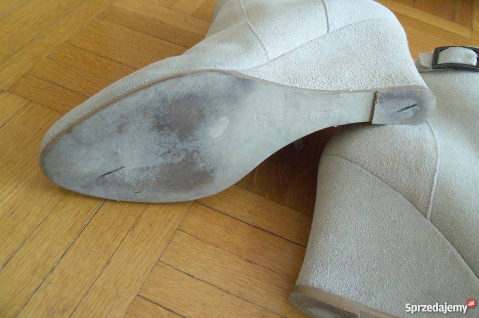 Ekskluzywne Buty skórzanedamskie koturny WEEKEND
