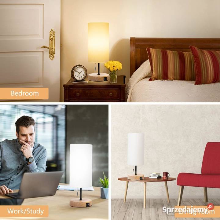 Aigostar Lampka nocna z 2 portami USB Bytom