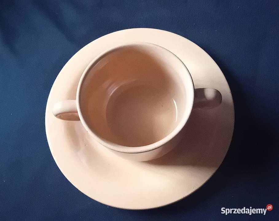 Bulionówka z podstawkiem Bolesławiec sygnatura z Koźminek