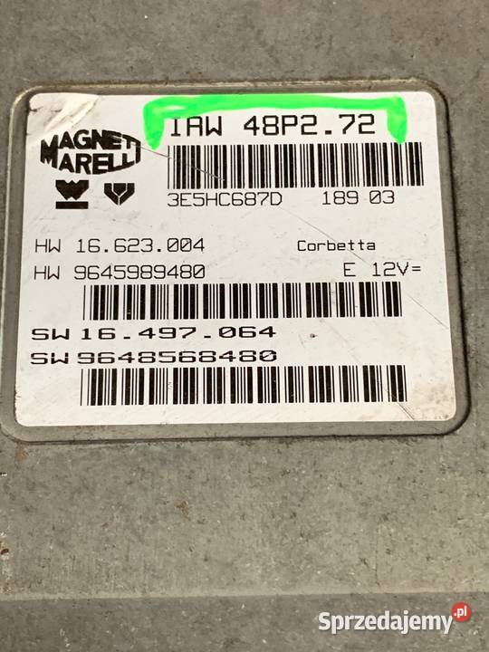 Komputer Citroen C3 IAW48P272 Układ elektryczny wielkopolskie