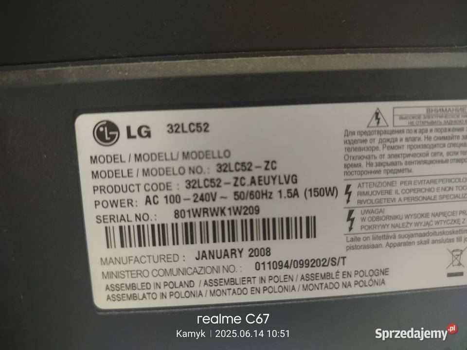 TV LG 32 cale