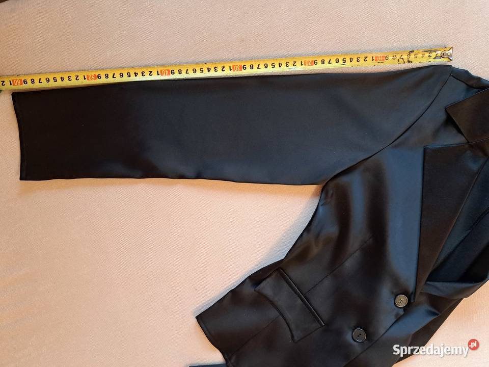 Żakiet czarny błyszczący cienki małopolskie Brzesko