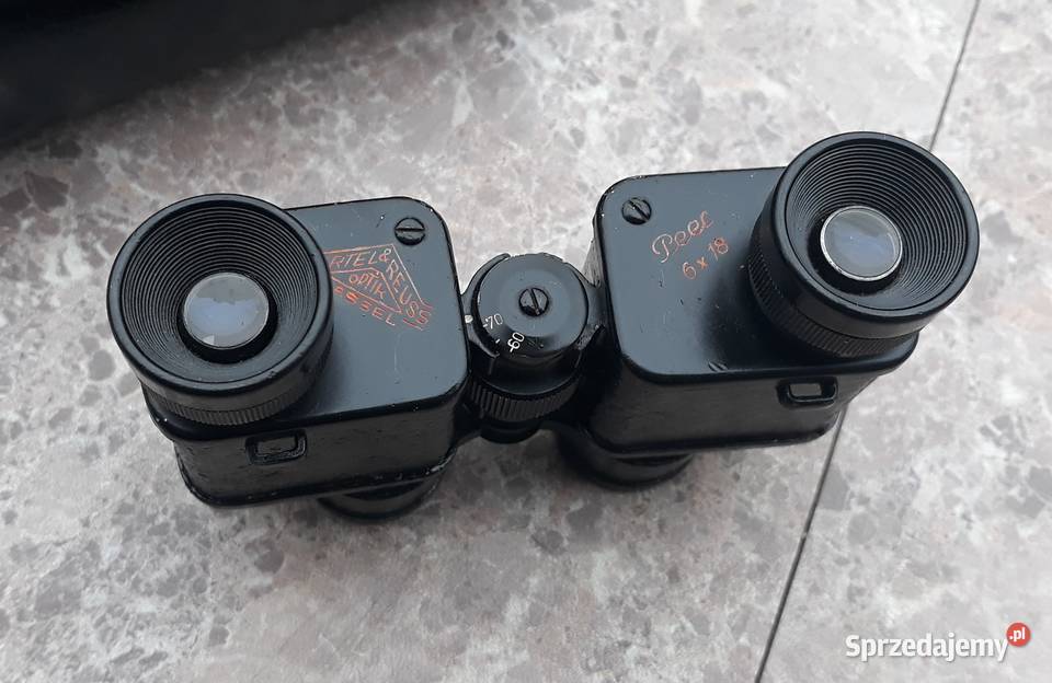 Hertel Reuss Perr 6x18 mała stara lornetka etui Tczew