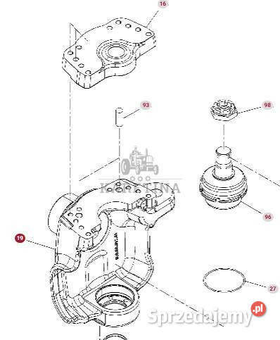 Fendt 936 GEN 7 Obudowa łączona Przegubu Płytka Jastrzębniki