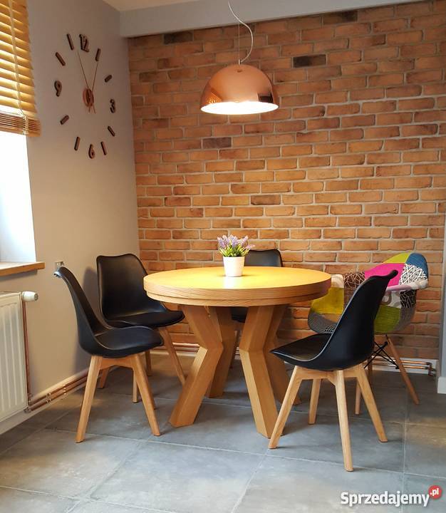 Stół dębowy okrągły fornirowany PROMOCJA podkarpackie Krosno sprzedam