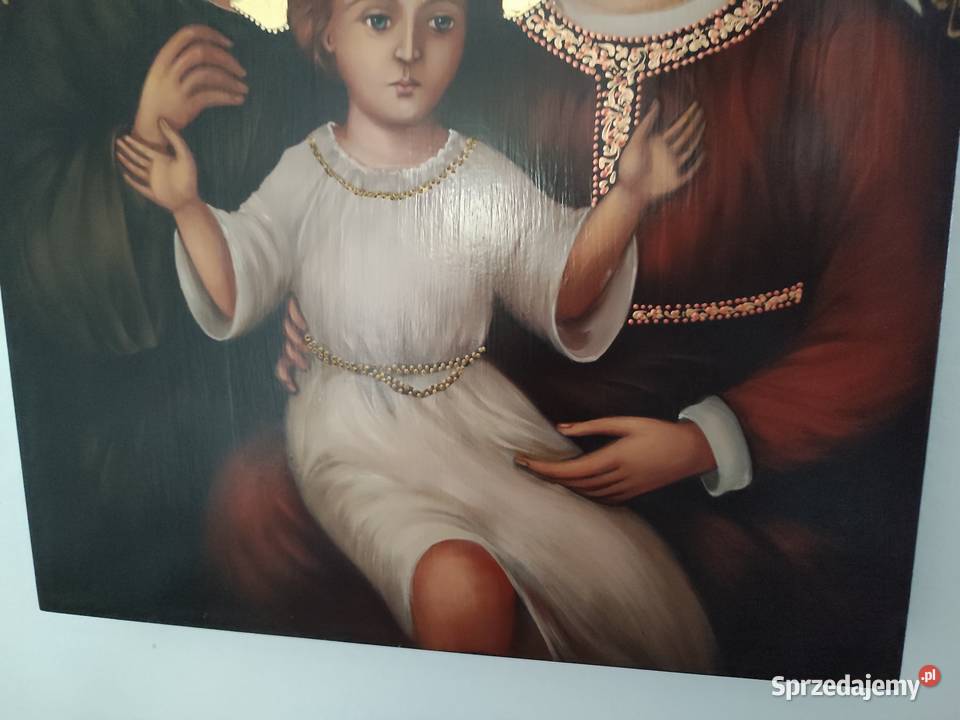 Piękna ikona przedstawiająca Świętą rodzinę łódzkie Łódź