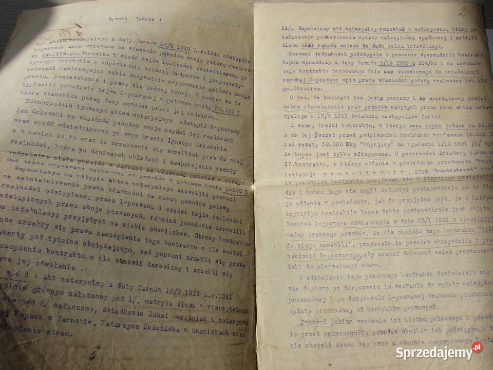Tarnów Zgłobice 1921 r Sąd Okręgowy znaczki Kolekcje Warszawa