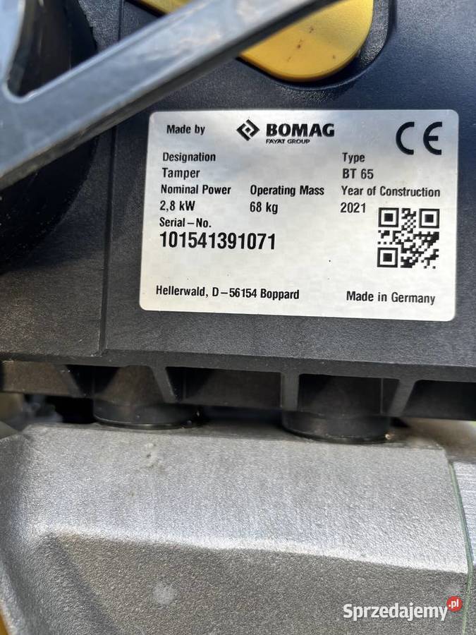 Zagęszczarka skoczek BOMAG BT 65 Rejowiec Fabryczny