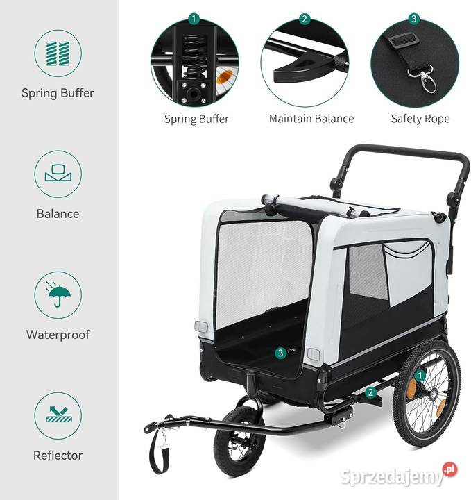 Przyczepka rowerowa psa YITAHOME Oxford 600D sprzedam