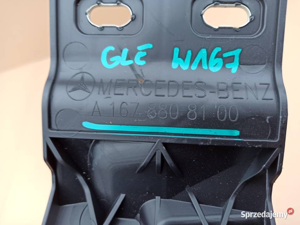 MERCEDES GLE W167 ŚLIZG ZDERZAKA TYŁ A1678808100 Bieleń