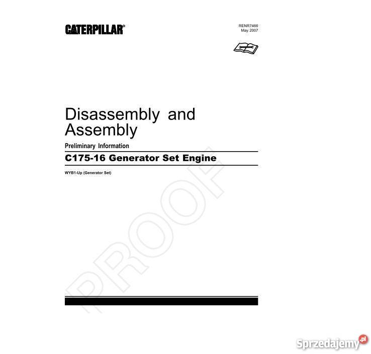 Caterpillar C17516 silnik manual instrukcja sprzedam