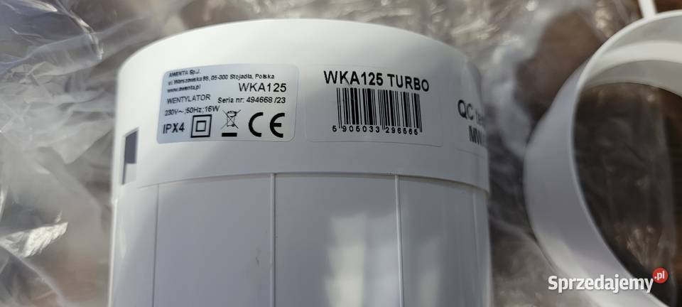 Wentylator kanałowy WKA 125 Turbo AWENTA Sosnowiec